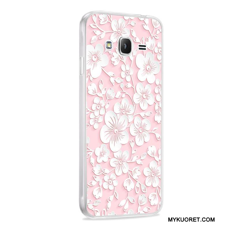 Kuori Samsung Galaxy J3 2016 Pehmeä Neste Puhelimen Kuoret Murtumaton, Kotelo Samsung Galaxy J3 2016 Suojaus Punainen