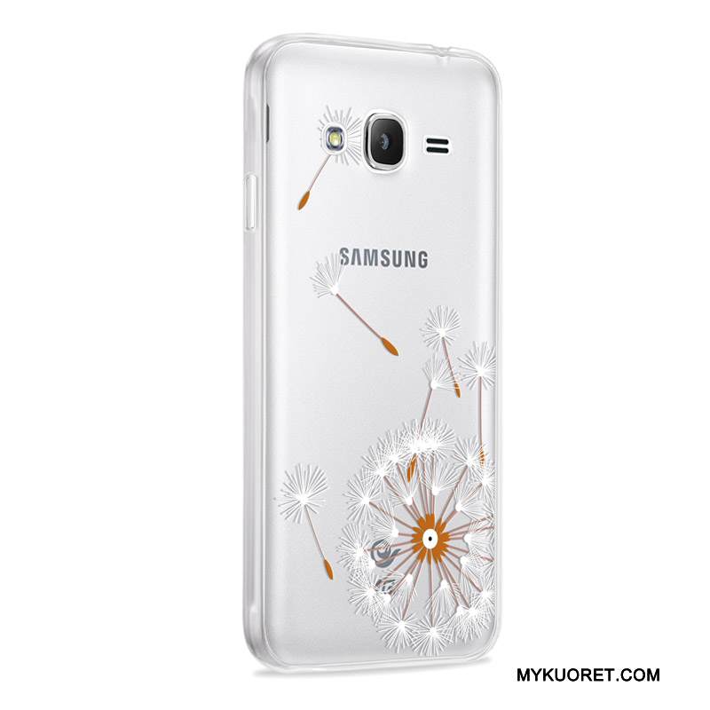 Kuori Samsung Galaxy J3 2016 Pehmeä Neste Puhelimen Kuoret Murtumaton, Kotelo Samsung Galaxy J3 2016 Suojaus Punainen