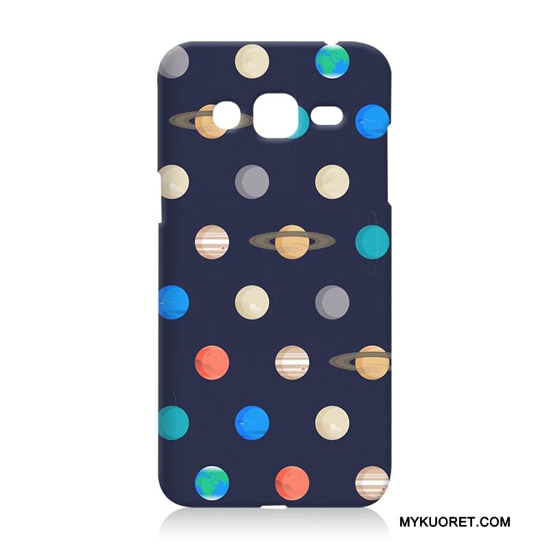 Kuori Samsung Galaxy J3 2016 Sarjakuva Murtumaton Kova, Kotelo Samsung Galaxy J3 2016 Suojaus Sininen Puhelimen Kuoret