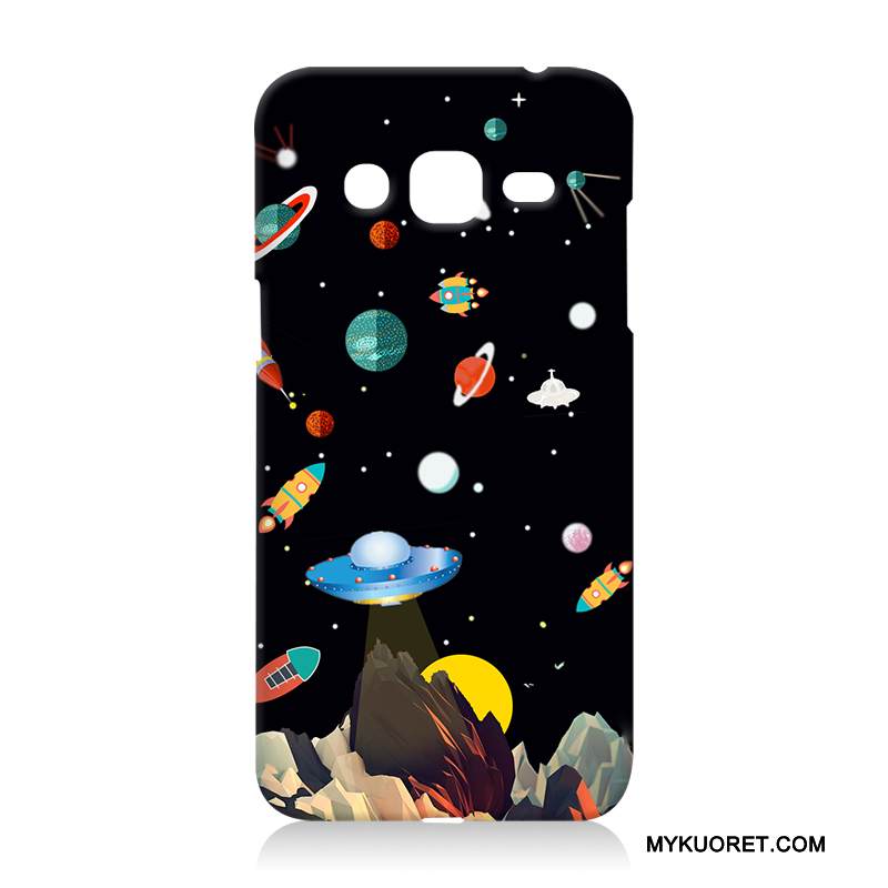 Kuori Samsung Galaxy J3 2016 Sarjakuva Murtumaton Kova, Kotelo Samsung Galaxy J3 2016 Suojaus Sininen Puhelimen Kuoret