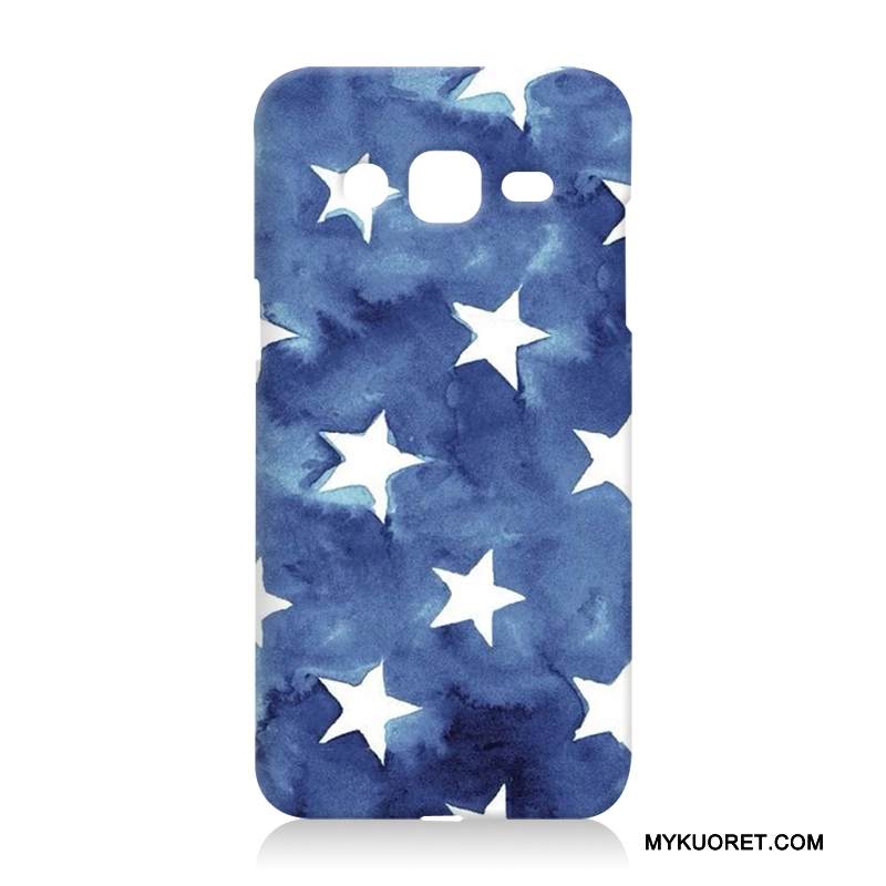 Kuori Samsung Galaxy J3 2016 Sarjakuva Murtumaton Kova, Kotelo Samsung Galaxy J3 2016 Suojaus Sininen Puhelimen Kuoret
