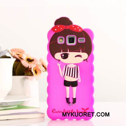 Kuori Samsung Galaxy J3 2016 Sarjakuva Ripustettavat Koristeet Puhelimen Kuoret, Kotelo Samsung Galaxy J3 2016 Pehmeä Neste Jauhe