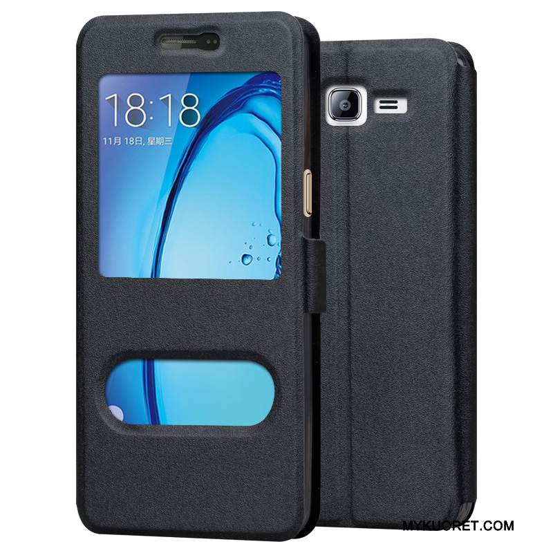 Kuori Samsung Galaxy J3 2016 Suojaus Kulta Murtumaton, Kotelo Samsung Galaxy J3 2016 Nahka Puhelimen Kuoret