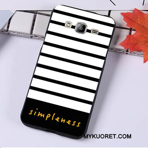 Kuori Samsung Galaxy J3 2016 Suojaus Puhelimen Kuoret Musta, Kotelo Samsung Galaxy J3 2016 Pehmeä Neste Jauhe Murtumaton