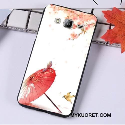 Kuori Samsung Galaxy J3 2016 Suojaus Puhelimen Kuoret Musta, Kotelo Samsung Galaxy J3 2016 Pehmeä Neste Jauhe Murtumaton