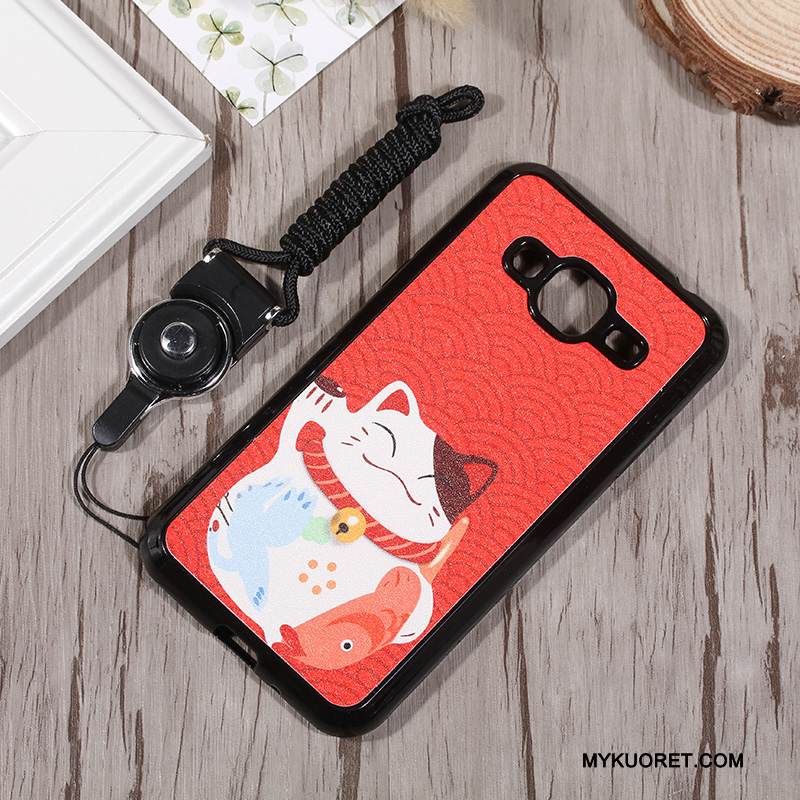 Kuori Samsung Galaxy J3 2016 Suojaus Ripustettavat Koristeet Puhelimen Kuoret, Kotelo Samsung Galaxy J3 2016 Pehmeä Neste Murtumaton Jauhe