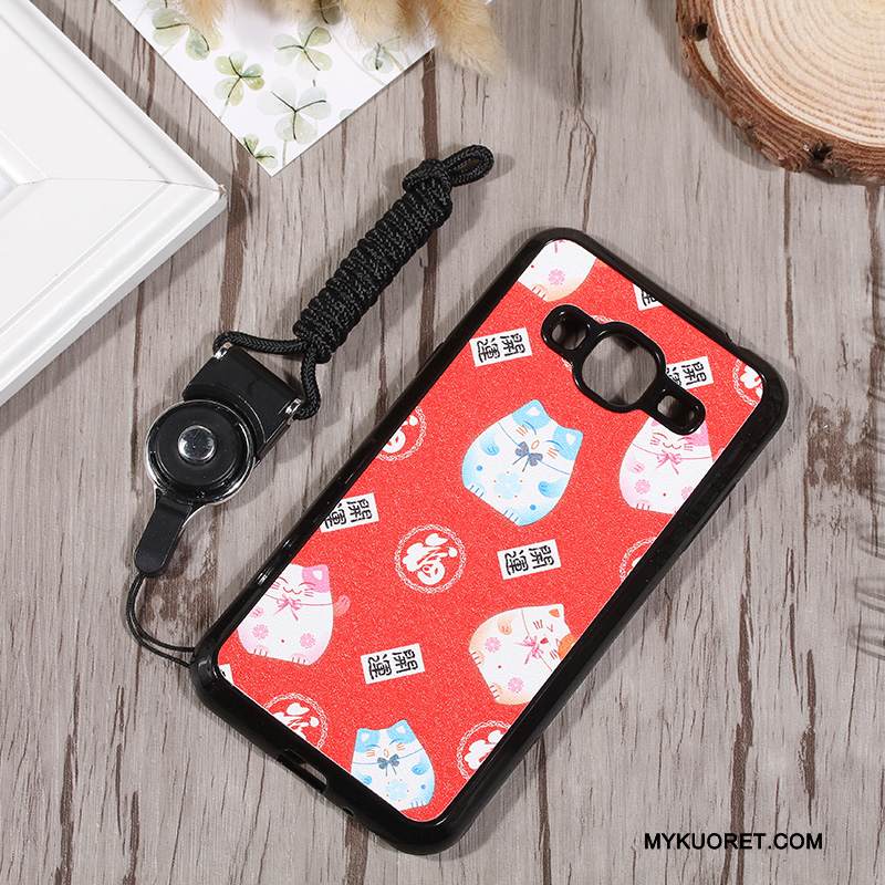 Kuori Samsung Galaxy J3 2016 Suojaus Ripustettavat Koristeet Puhelimen Kuoret, Kotelo Samsung Galaxy J3 2016 Pehmeä Neste Murtumaton Jauhe