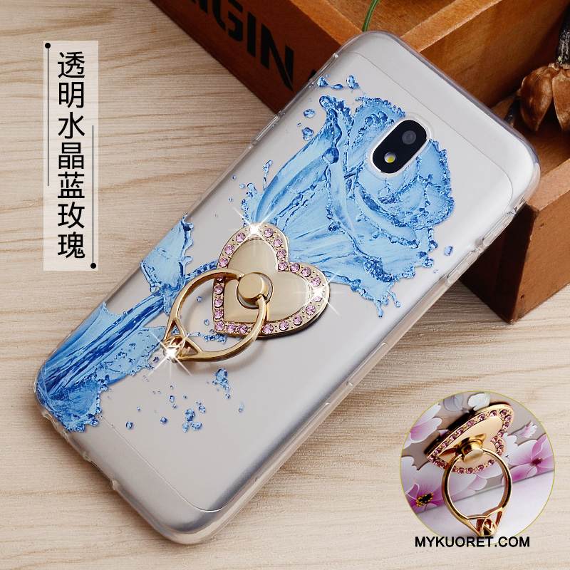 Kuori Samsung Galaxy J3 2017 Kohokuviointi Murtumaton Jauhe, Kotelo Samsung Galaxy J3 2017 Suojaus Rengas Puhelimen Kuoret