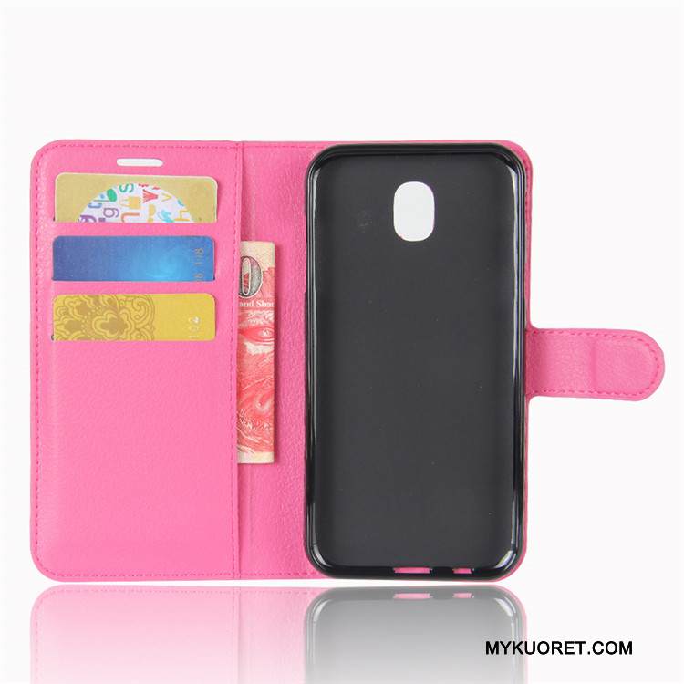 Kuori Samsung Galaxy J3 2017 Kuoret Eurooppa Kortti, Kotelo Samsung Galaxy J3 2017 Suojaus Punainen