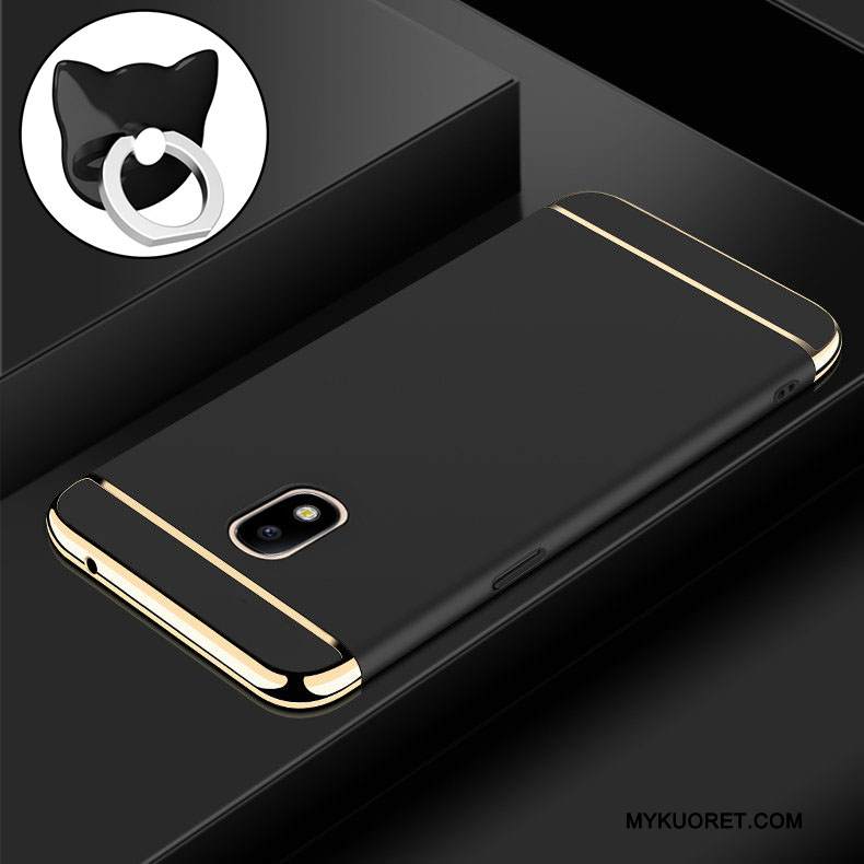 Kuori Samsung Galaxy J3 2017 Laukut Sininen Kova, Kotelo Samsung Galaxy J3 2017 Suojaus Puhelimen Kuoret Pesty Suede