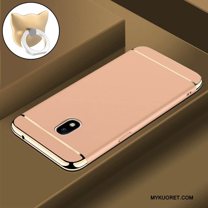 Kuori Samsung Galaxy J3 2017 Laukut Sininen Kova, Kotelo Samsung Galaxy J3 2017 Suojaus Puhelimen Kuoret Pesty Suede