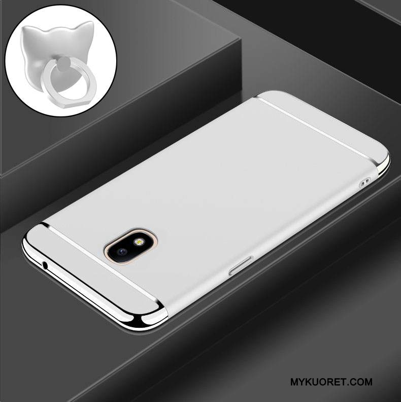 Kuori Samsung Galaxy J3 2017 Laukut Sininen Kova, Kotelo Samsung Galaxy J3 2017 Suojaus Puhelimen Kuoret Pesty Suede