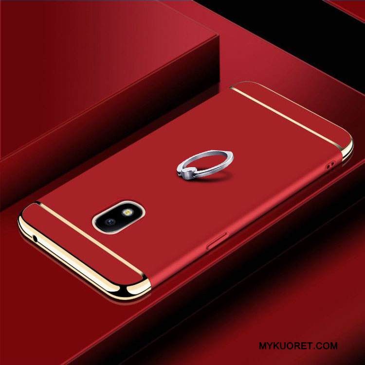 Kuori Samsung Galaxy J3 2017 Laukut Sininen Kova, Kotelo Samsung Galaxy J3 2017 Suojaus Puhelimen Kuoret Pesty Suede