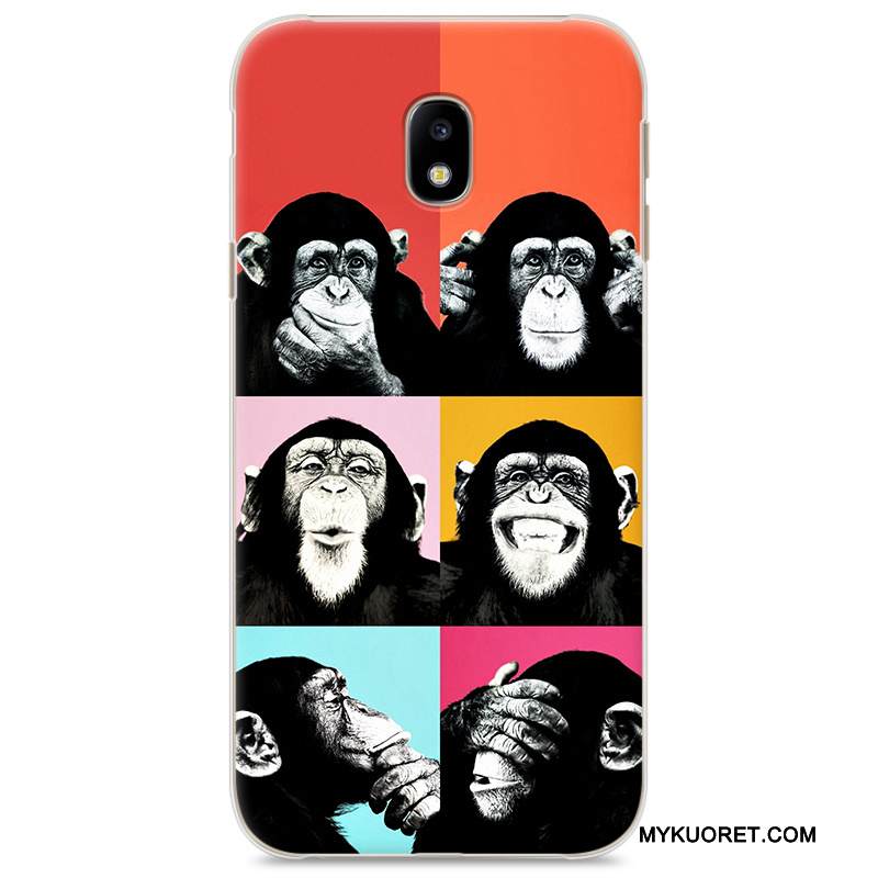 Kuori Samsung Galaxy J3 2017 Maalaus Kova Rakastunut, Kotelo Samsung Galaxy J3 2017 Suojaus Trendi Harmaa