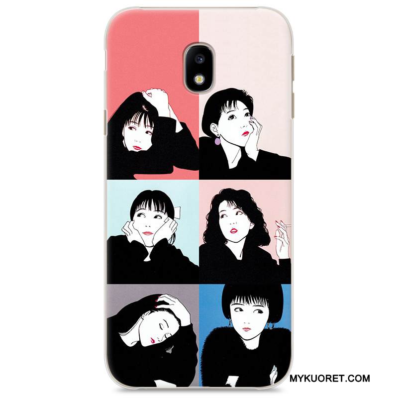 Kuori Samsung Galaxy J3 2017 Maalaus Kova Rakastunut, Kotelo Samsung Galaxy J3 2017 Suojaus Trendi Harmaa