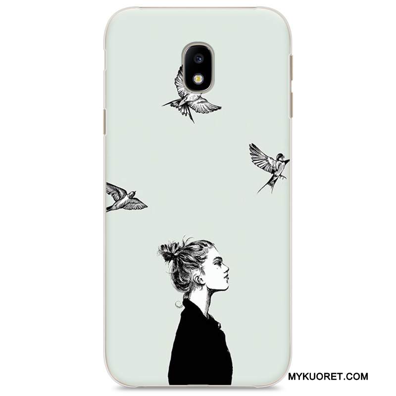 Kuori Samsung Galaxy J3 2017 Maalaus Kova Rakastunut, Kotelo Samsung Galaxy J3 2017 Suojaus Trendi Harmaa