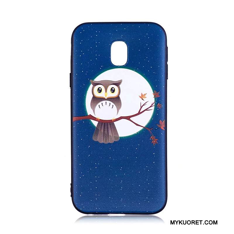 Kuori Samsung Galaxy J3 2017 Maalaus Puhelimen Kuoret Trendi, Kotelo Samsung Galaxy J3 2017 Pehmeä Neste Sininen