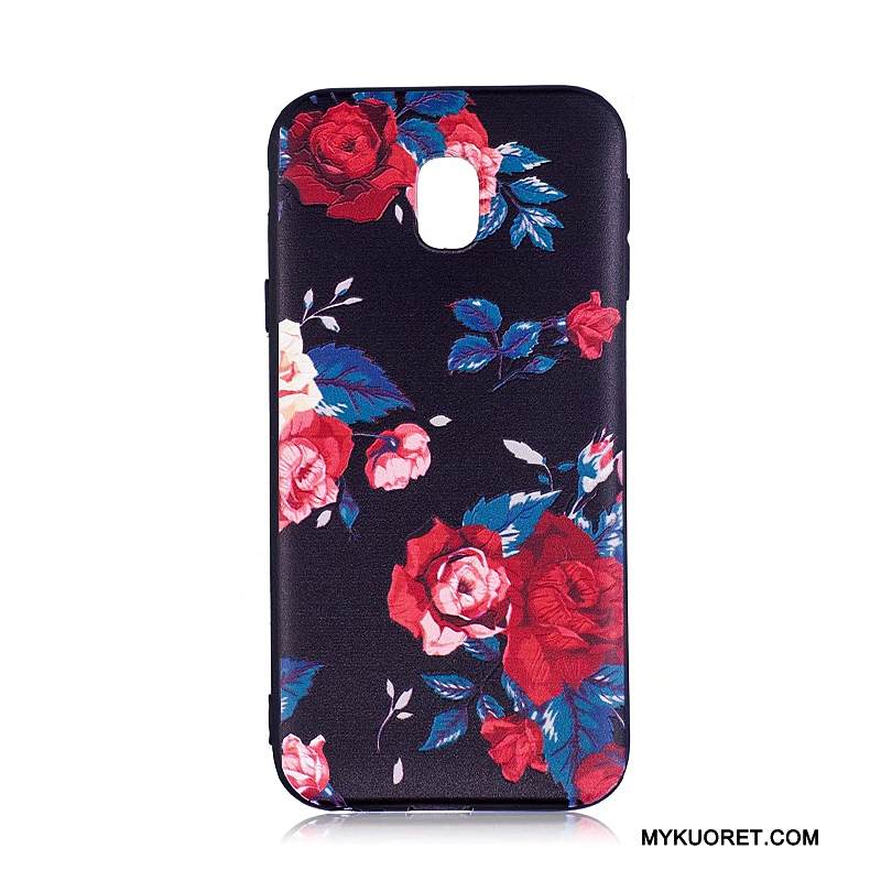 Kuori Samsung Galaxy J3 2017 Maalaus Puhelimen Kuoret Trendi, Kotelo Samsung Galaxy J3 2017 Pehmeä Neste Sininen