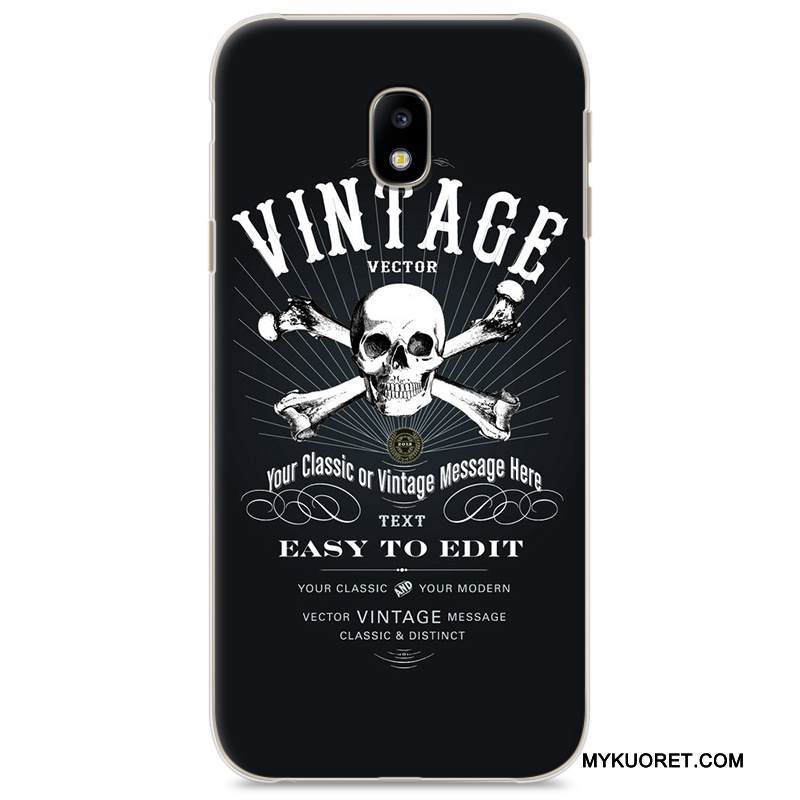 Kuori Samsung Galaxy J3 2017 Maalaus Trendi Taide, Kotelo Samsung Galaxy J3 2017 Sarjakuva Tummansininen Puhelimen Kuoret