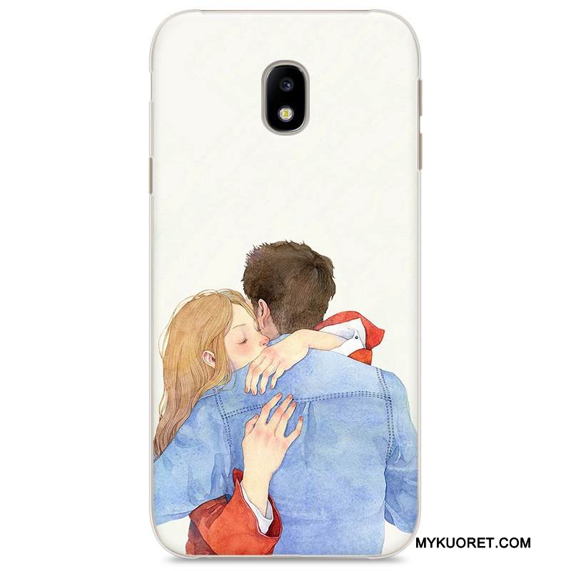 Kuori Samsung Galaxy J3 2017 Maalaus Trendi Valkoinen, Kotelo Samsung Galaxy J3 2017 Suojaus Puhelimen Kuoret