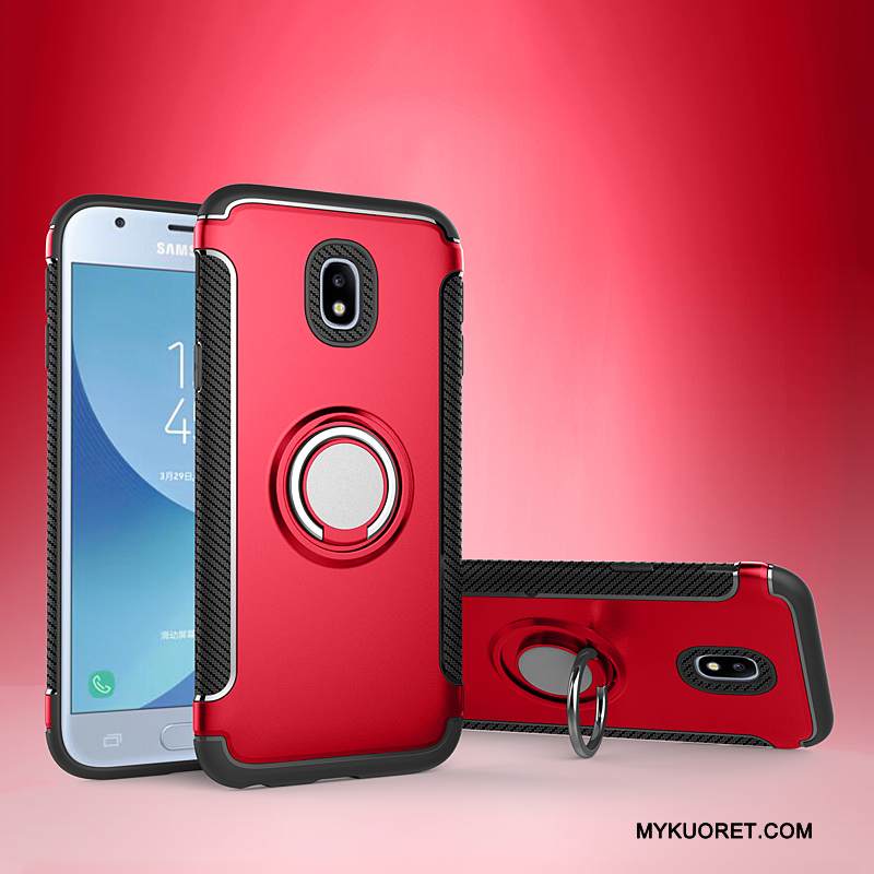 Kuori Samsung Galaxy J3 2017 Nahka Auto Puhelimen Kuoret, Kotelo Samsung Galaxy J3 2017 Tuki Magneettinen Murtumaton