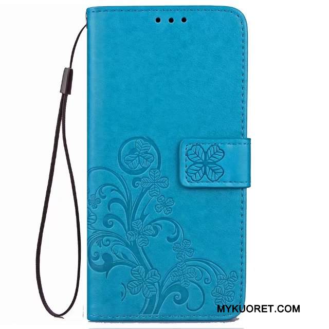 Kuori Samsung Galaxy J3 2017 Nahka Vaaleansininen, Kotelo Samsung Galaxy J3 2017 Salkku