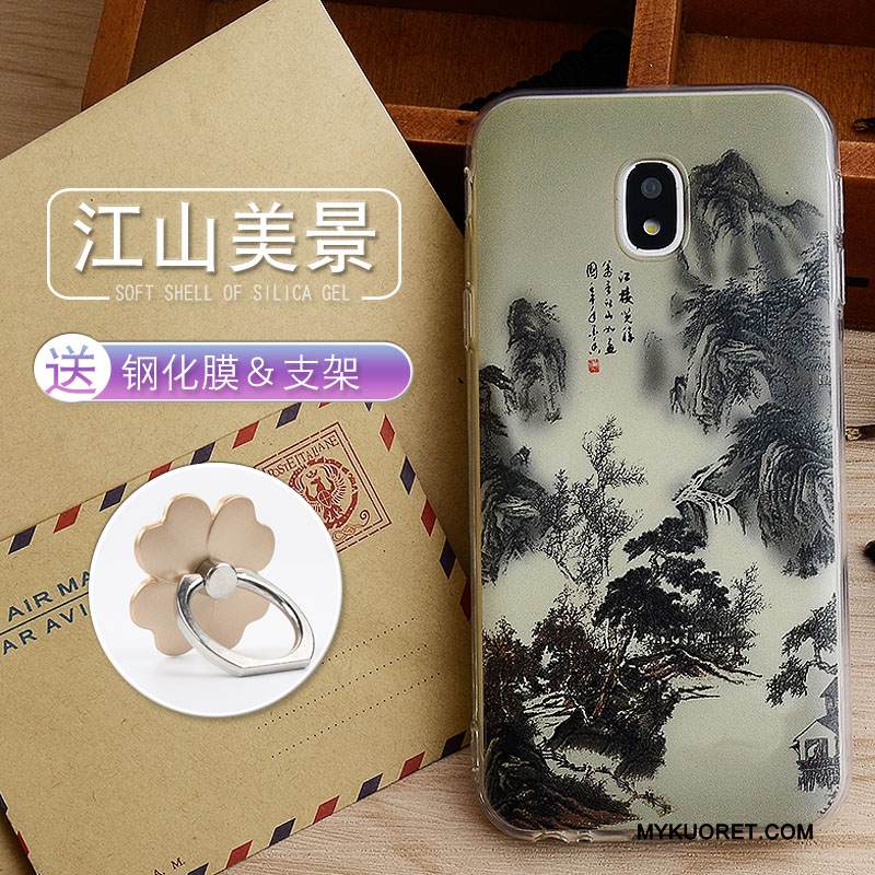 Kuori Samsung Galaxy J3 2017 Pehmeä Neste Jauhe Murtumaton, Kotelo Samsung Galaxy J3 2017 Silikoni Puhelimen Kuoret