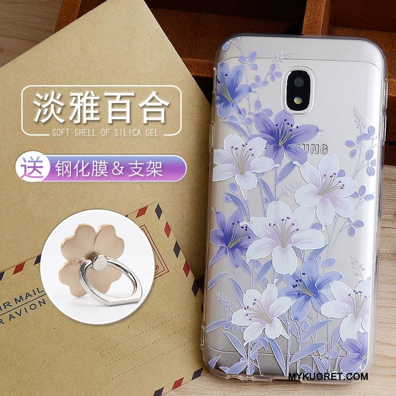 Kuori Samsung Galaxy J3 2017 Pehmeä Neste Jauhe Murtumaton, Kotelo Samsung Galaxy J3 2017 Silikoni Puhelimen Kuoret