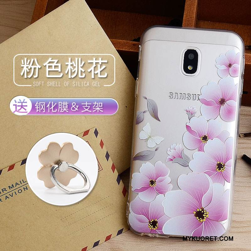 Kuori Samsung Galaxy J3 2017 Pehmeä Neste Jauhe Murtumaton, Kotelo Samsung Galaxy J3 2017 Silikoni Puhelimen Kuoret