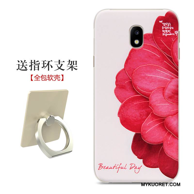 Kuori Samsung Galaxy J3 2017 Pehmeä Neste Kova Musta, Kotelo Samsung Galaxy J3 2017 Silikoni Trendi Puhelimen Kuoret