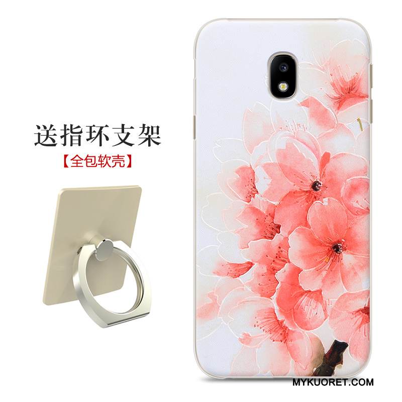 Kuori Samsung Galaxy J3 2017 Pehmeä Neste Kova Musta, Kotelo Samsung Galaxy J3 2017 Silikoni Trendi Puhelimen Kuoret