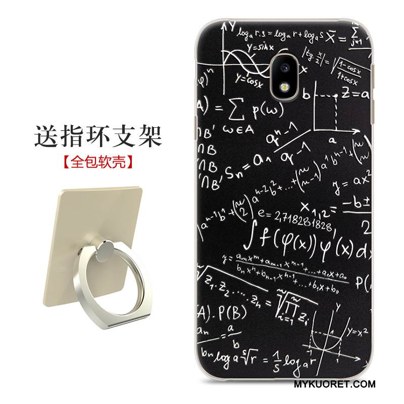 Kuori Samsung Galaxy J3 2017 Pehmeä Neste Kova Musta, Kotelo Samsung Galaxy J3 2017 Silikoni Trendi Puhelimen Kuoret