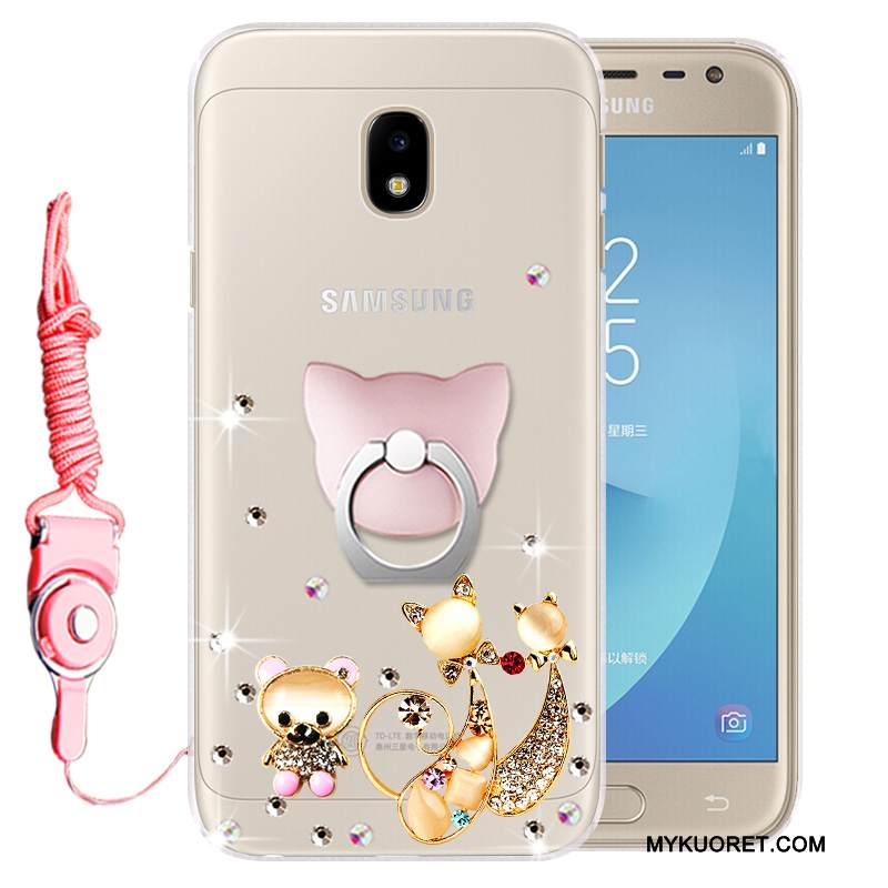 Kuori Samsung Galaxy J3 2017 Pehmeä Neste Puhelimen Kuoret Kulta, Kotelo Samsung Galaxy J3 2017 Strassi Murtumaton