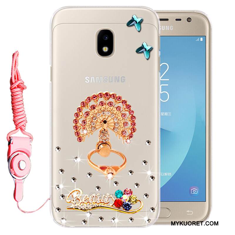 Kuori Samsung Galaxy J3 2017 Pehmeä Neste Puhelimen Kuoret Kulta, Kotelo Samsung Galaxy J3 2017 Strassi Murtumaton