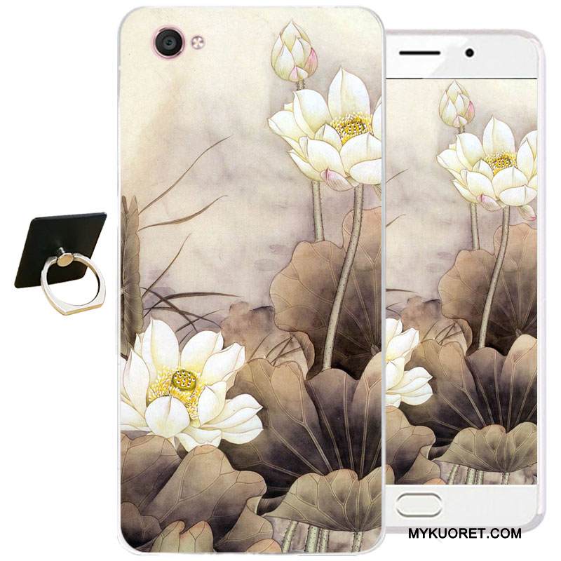 Kuori Samsung Galaxy J3 2017 Pehmeä Neste Sininen Puhelimen Kuoret, Kotelo Samsung Galaxy J3 2017 Suojaus Ink Maalaus Kiinalainen Tyyli