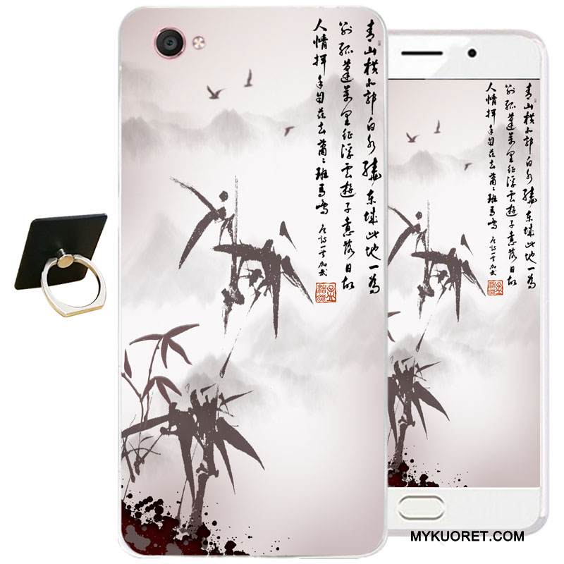 Kuori Samsung Galaxy J3 2017 Pehmeä Neste Sininen Puhelimen Kuoret, Kotelo Samsung Galaxy J3 2017 Suojaus Ink Maalaus Kiinalainen Tyyli