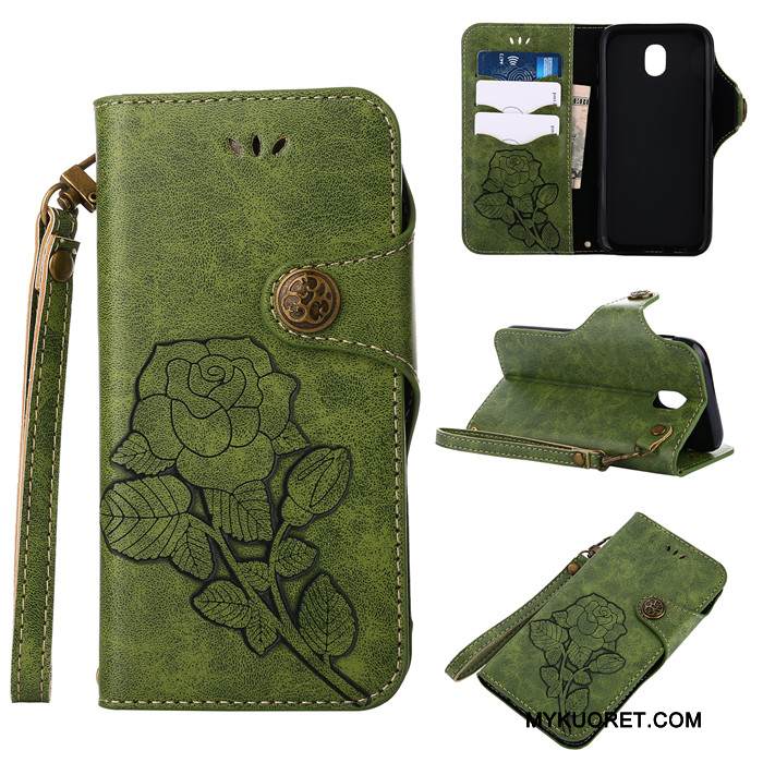 Kuori Samsung Galaxy J3 2017 Silikoni Khaki Ripustettavat Koristeet, Kotelo Samsung Galaxy J3 2017 Suojaus Murtumaton Puhelimen Kuoret