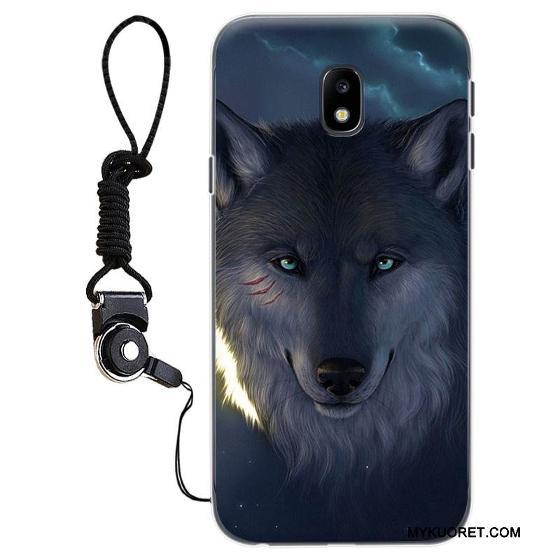 Kuori Samsung Galaxy J3 2017 Silikoni Murtumaton Puhelimen Kuoret, Kotelo Samsung Galaxy J3 2017 Pehmeä Neste Vaaleansininen