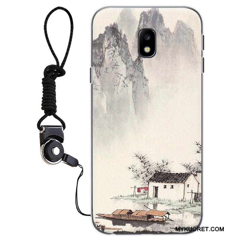 Kuori Samsung Galaxy J3 2017 Silikoni Murtumaton Puhelimen Kuoret, Kotelo Samsung Galaxy J3 2017 Pehmeä Neste Vaaleansininen