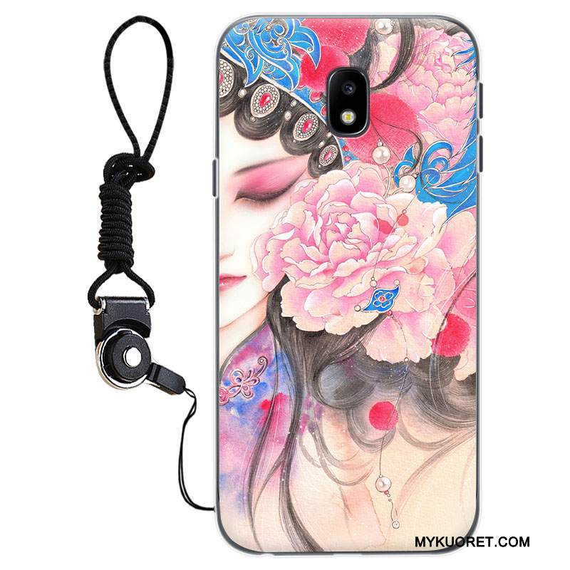 Kuori Samsung Galaxy J3 2017 Silikoni Murtumaton Puhelimen Kuoret, Kotelo Samsung Galaxy J3 2017 Pehmeä Neste Vaaleansininen