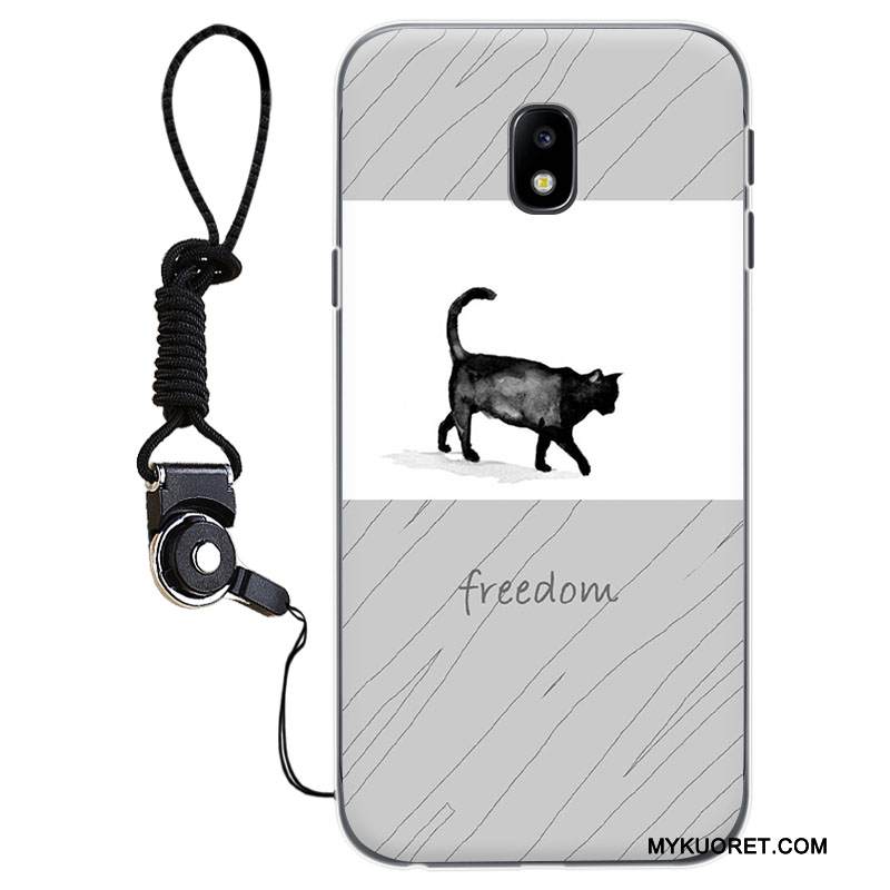 Kuori Samsung Galaxy J3 2017 Silikoni Murtumaton Puhelimen Kuoret, Kotelo Samsung Galaxy J3 2017 Pehmeä Neste Vaaleansininen