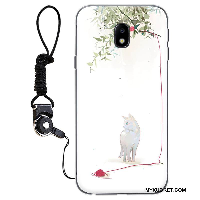 Kuori Samsung Galaxy J3 2017 Silikoni Murtumaton Puhelimen Kuoret, Kotelo Samsung Galaxy J3 2017 Pehmeä Neste Vaaleansininen