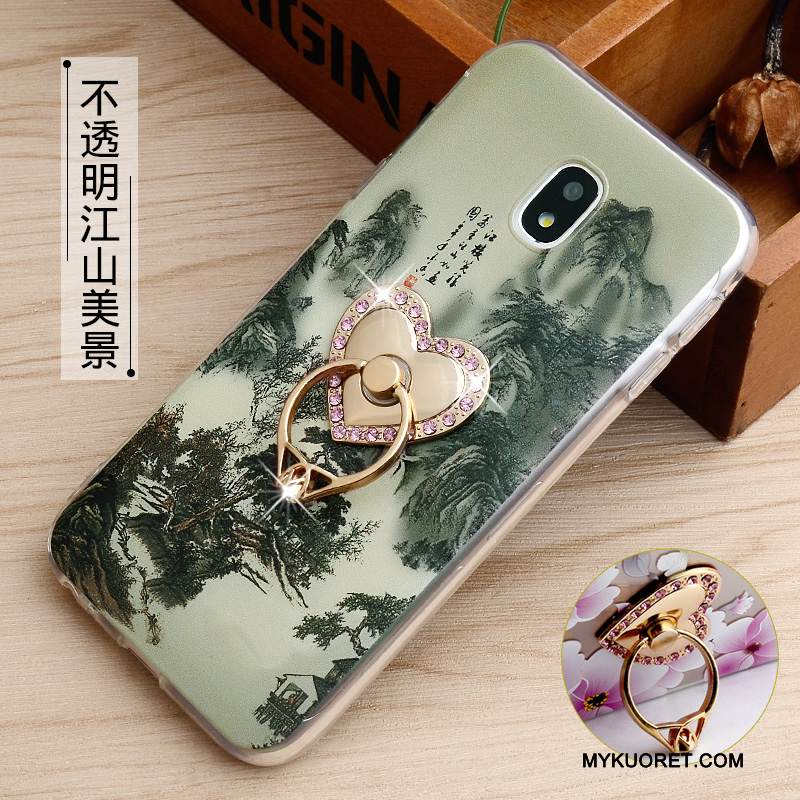 Kuori Samsung Galaxy J3 2017 Silikoni Violetti Murtumaton, Kotelo Samsung Galaxy J3 2017 Pehmeä Neste Puhelimen Kuoret