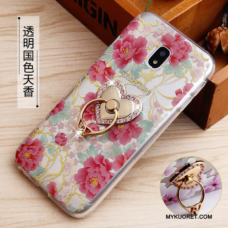 Kuori Samsung Galaxy J3 2017 Silikoni Violetti Murtumaton, Kotelo Samsung Galaxy J3 2017 Pehmeä Neste Puhelimen Kuoret