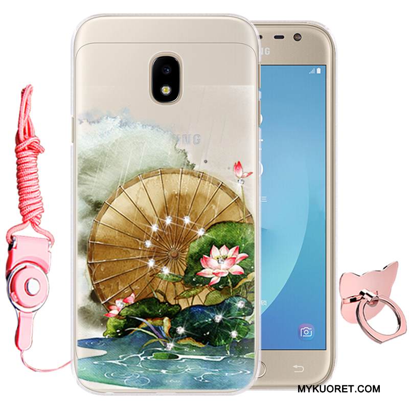 Kuori Samsung Galaxy J3 2017 Suojaus Murtumaton Puhelimen Kuoret, Kotelo Samsung Galaxy J3 2017 Pehmeä Neste Vihreä