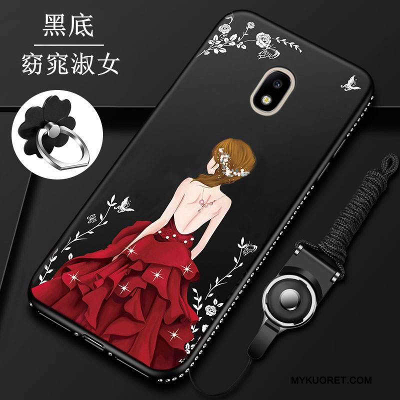 Kuori Samsung Galaxy J3 2017 Suojaus Murtumaton Punainen, Kotelo Samsung Galaxy J3 2017 Pehmeä Neste Puhelimen Kuoret