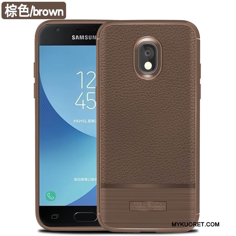 Kuori Samsung Galaxy J3 2017 Suojaus Puhelimen Kuoret Murtumaton, Kotelo Samsung Galaxy J3 2017 Laukut Musta
