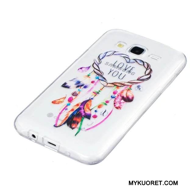 Kuori Samsung Galaxy J5 2015 Kohokuviointi Puhelimen Kuoret Vihreä, Kotelo Samsung Galaxy J5 2015 Suojaus