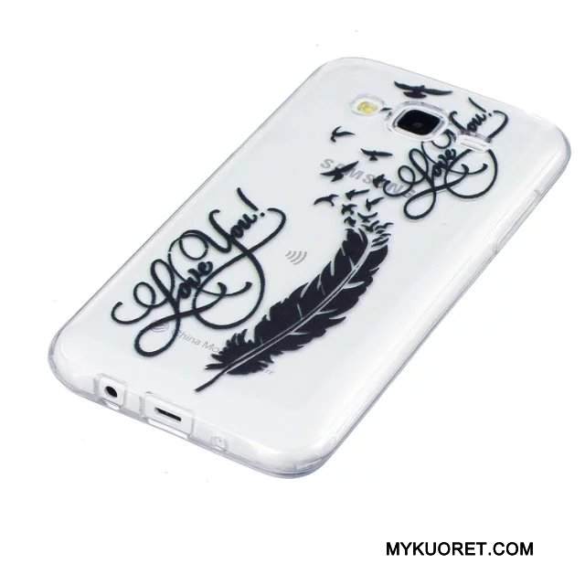 Kuori Samsung Galaxy J5 2015 Kohokuviointi Puhelimen Kuoret Vihreä, Kotelo Samsung Galaxy J5 2015 Suojaus