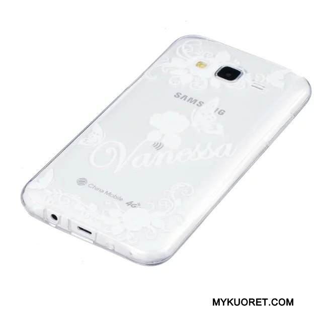Kuori Samsung Galaxy J5 2015 Kohokuviointi Puhelimen Kuoret Vihreä, Kotelo Samsung Galaxy J5 2015 Suojaus